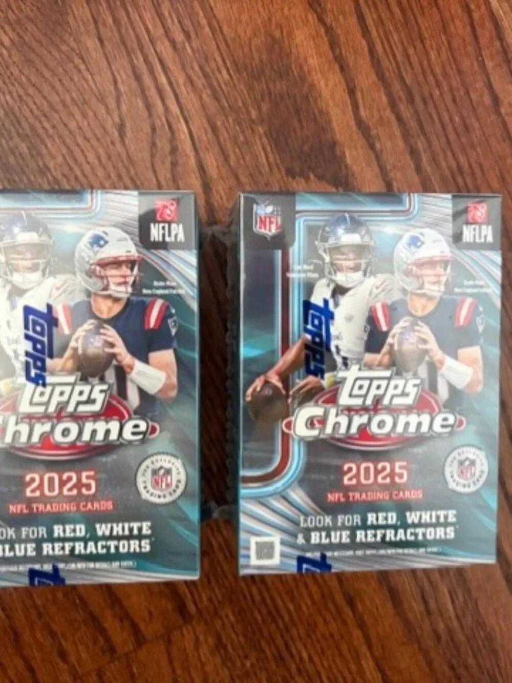 2025 Topps Chrome NFL Football Blaster Box Lot of 2 Hobby Value Sealed - Picture 2 of 9
